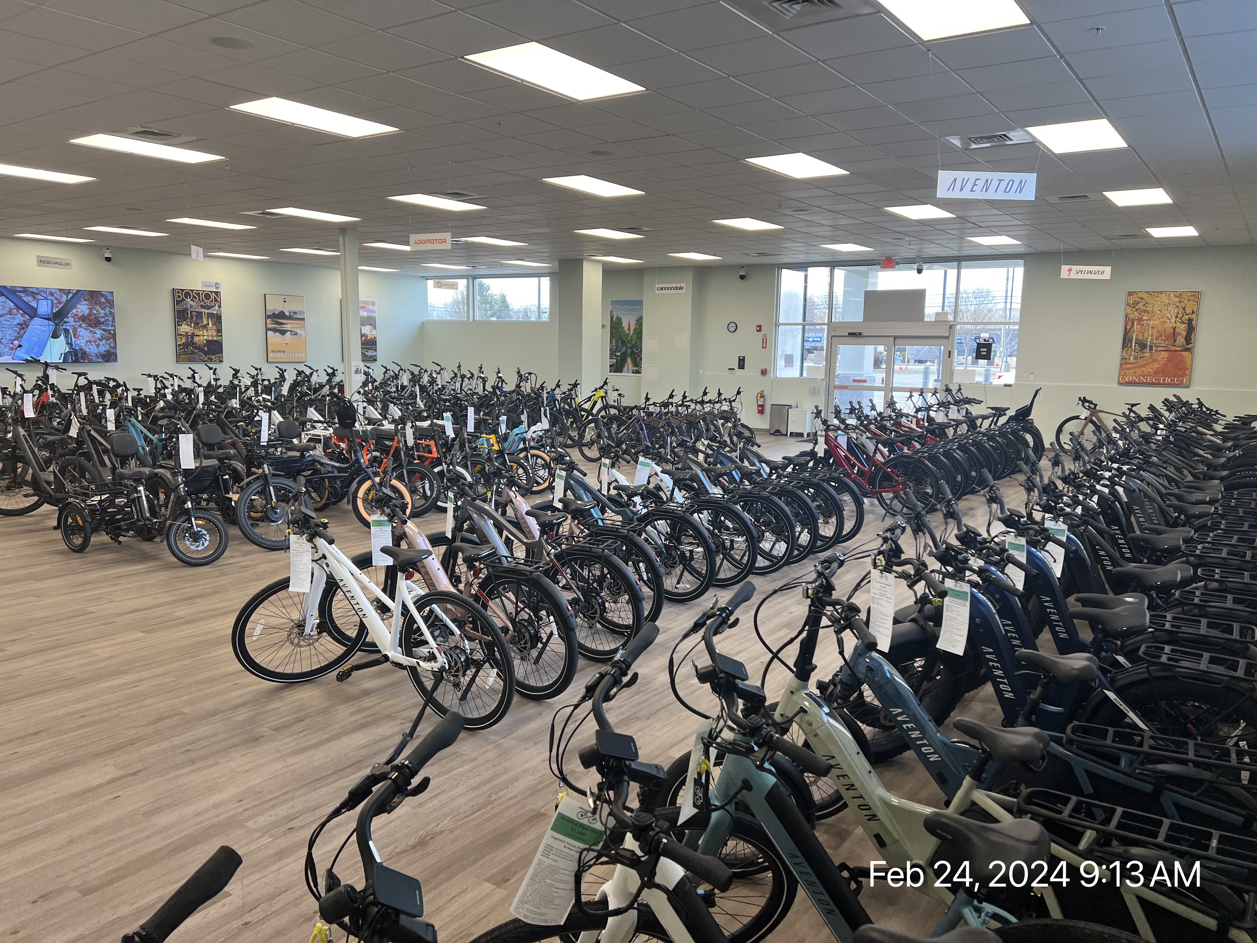 Electric bikes of store new england